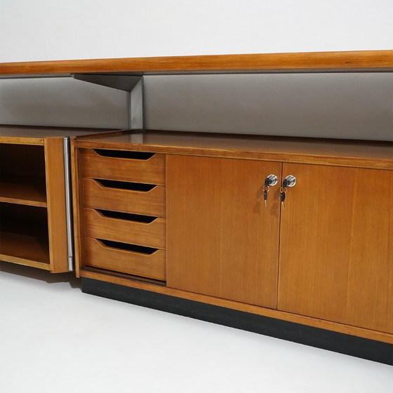 “MG14” sideboard by Osvaldo Borsani for Tecno, 1960s, Wood, Metal, Brown, Vintage (photo 6 of 15)