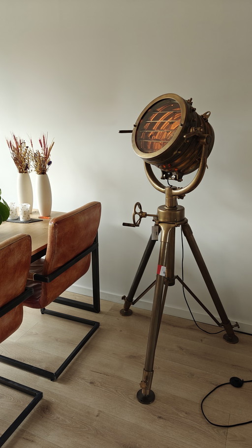 Eichholtz Royal Master Sealight | Luxury Maritime Floor Lamp in Vintage Brass