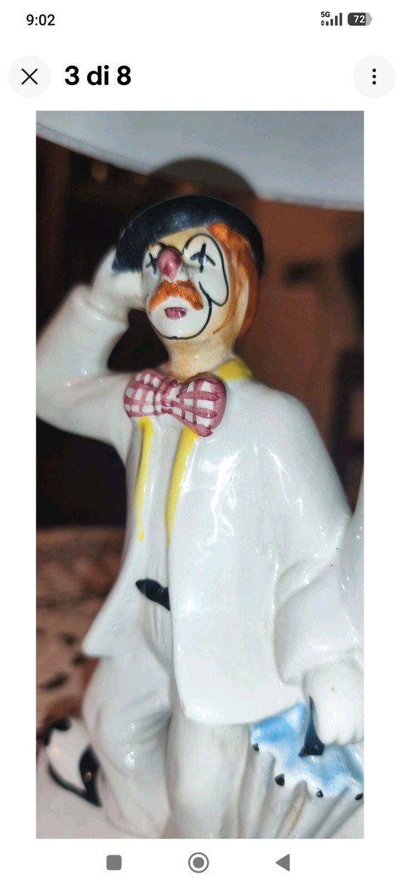Vintage Ceramic Clown Table Lamp, Height 40 cm (photo 3 of 9)