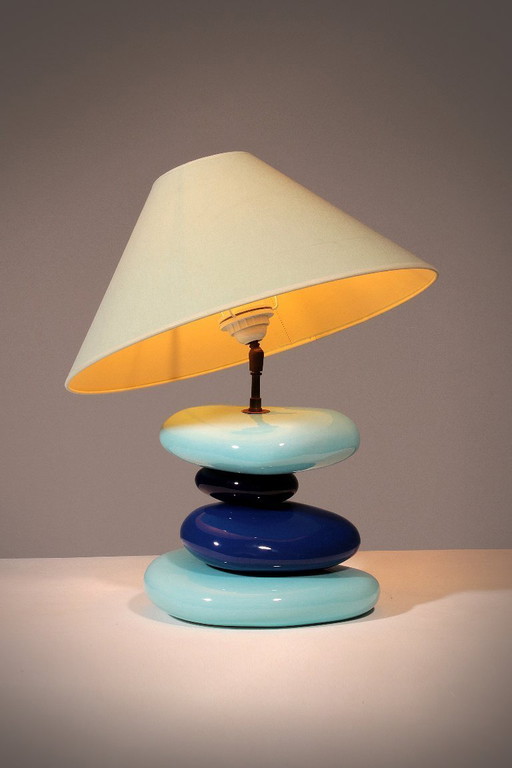 Lampada da tavolo Pebble di François Chatain, anni '80