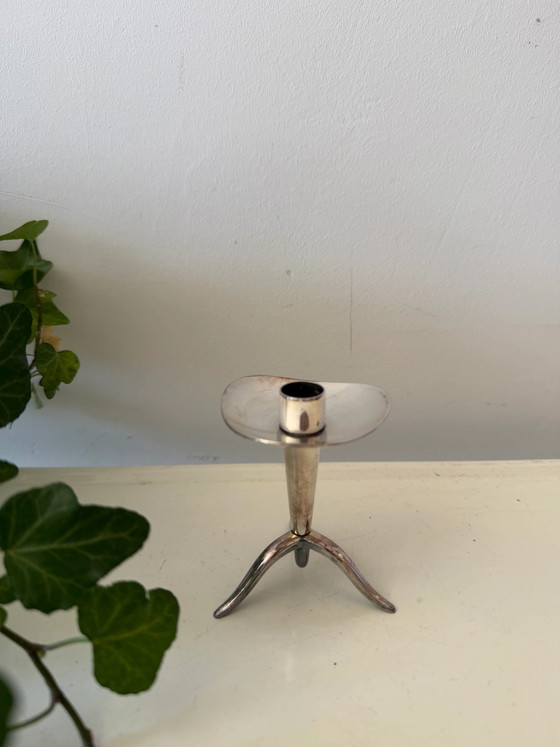 Keltum silver-plated design candlestick – Candle holders, Vintage (photo 4 of 5)