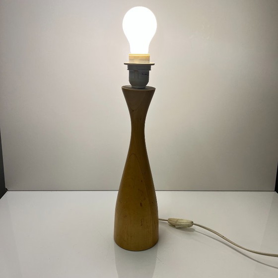 Base per Lampada Lans in legno tornito, IKEA, 1990, Lampade da tavolo, Beige, Mid Century Modern (foto 2 di 9)