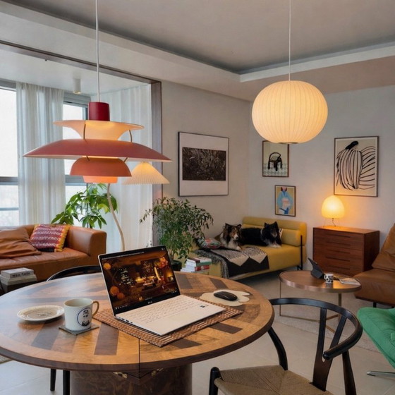 Image 1 of Bauhausly Table ROUND/SQUARE QUAD0 Walnut mix