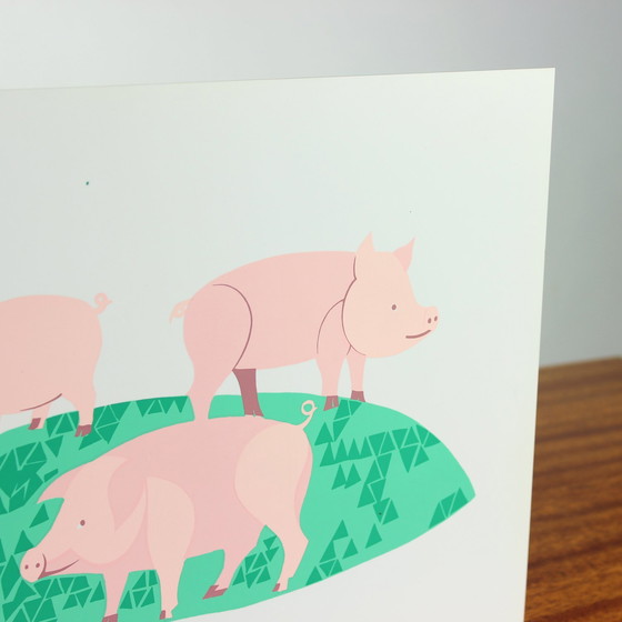 Image 1 of Panneau mural vintage tchécoslovaque de style Pop Art (années 1960)