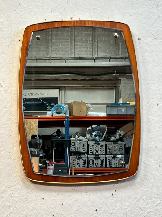 Vintage Mirror, Teak, Sweden 1950s – Wood, Glass (photo 8 of 11)
