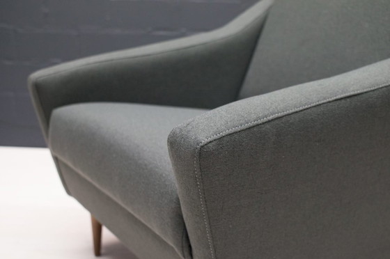 Image 1 of Set di poltrone in legno e tessuto di Eddie Harlis per Hans Kaufeld, anni '60