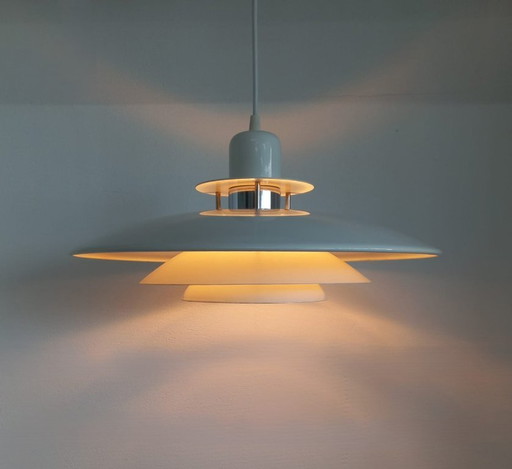 Lampada da soffitto vintage scandinava in metallo, a forma di ciotola o ad anello, anni '70/'80.