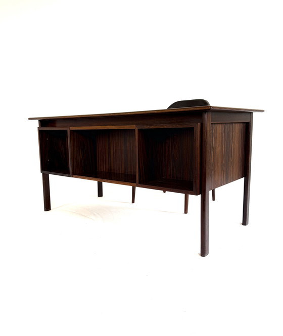 Image 1 of Scrivania danese indipendente vintage in palissandro, Willy Sigh '60