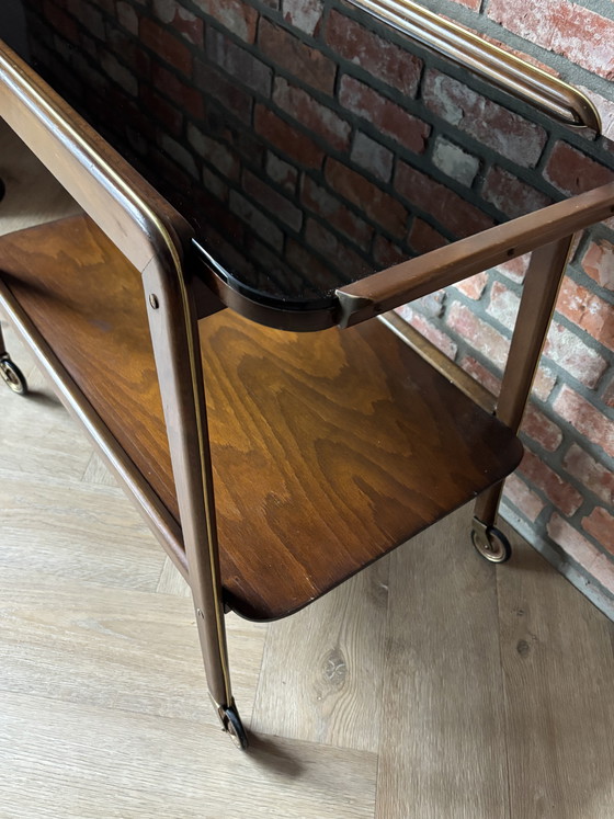 Image 1 of Carrello di servizio vintage degli anni '50 o '60, design danese Mid-Century Modern.