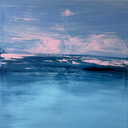 Tide Washing pintura abstracta paisajística costera impresionista obra de arte original