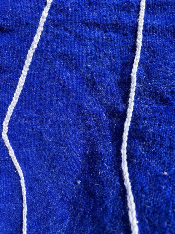 Handmade Moroccan Majorelle Blue Wool Rug – 110 × 170 cm – Rugs & carpets (photo 4 of 11)