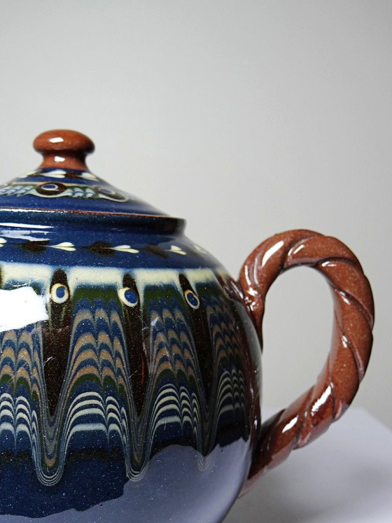 Tetera troyana antigua de terracota vidriada, Bulgaria, años 70-80. – Poterie Troyenne, Loza, Ceramic (photo 5 of 12)