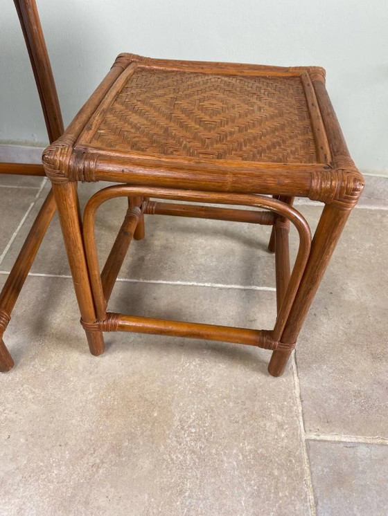 Nest of tables in rattan – Side tables, Wicker, Vintage (photo 12 of 19)