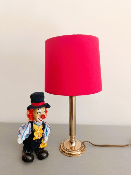 Lampada Art Nouveau in ottone dorato