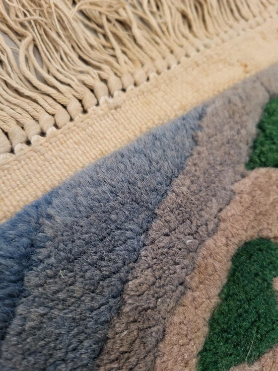 Tapis tibétain vintage noué à la main, Tibetan Rugs, Laine, Beige (photo 5 sur 5)