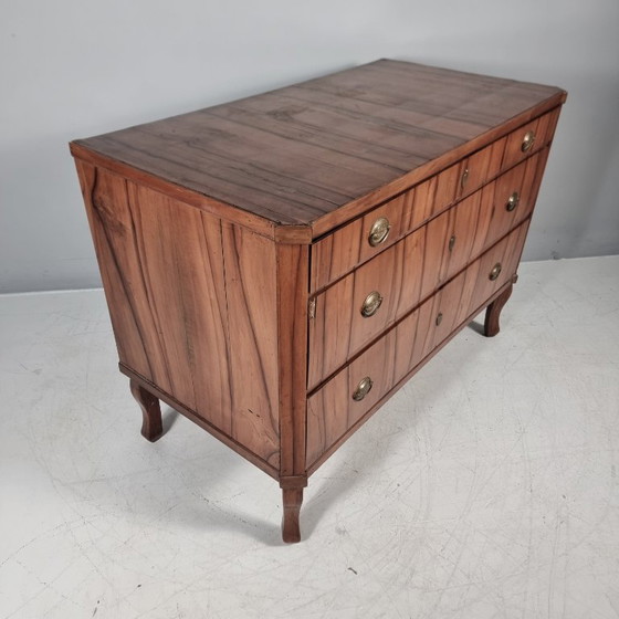 Commode classiciste, Bois, Métal, Marron, Vintage (photo 6 sur 12)