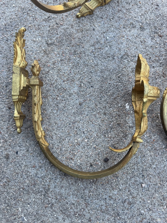 Image 1 of Louis XVI vergoldete Bronze-Raffhalter