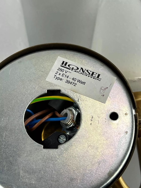 Image 1 of 60's 70's Lampe Lampe murale Wall Sconce Honsel Glas Space Age Design