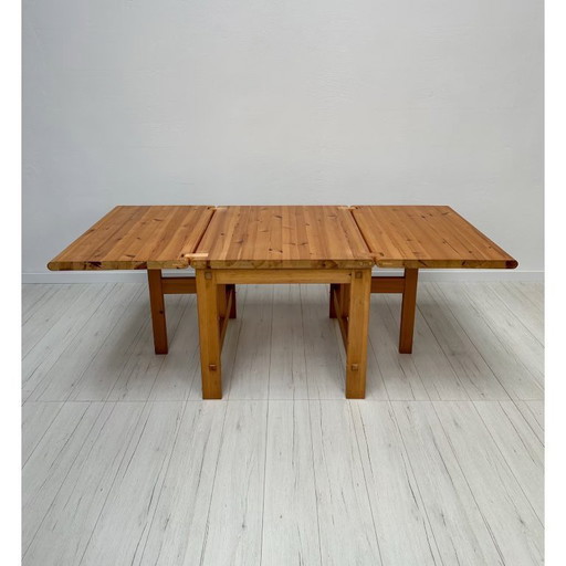 Vintage ‘Fureka’ Pine Drop-Leaf Dining Table by Edvin Helseth for Stange Bruk 60s