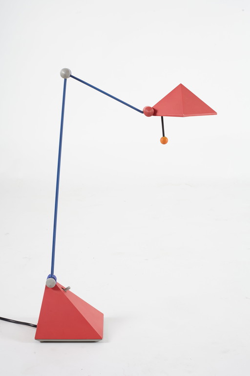 Lungean + Pelmann pour Brilliant Leuchten, lampe de bureau des années 1980 de style Memphis