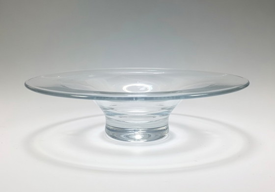 Image 1 of Unieke Vintage Krosno Poland Kristalglas Etagère Set – (W024) Handgeblazen Bonny Serie – Luxe Fruitschaal & Bonbonschaal!