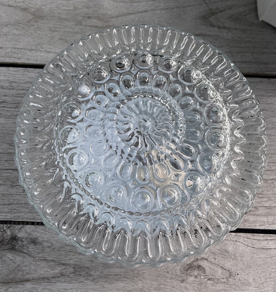 Image 1 of 4 vintage glazen plafondlampen massive 