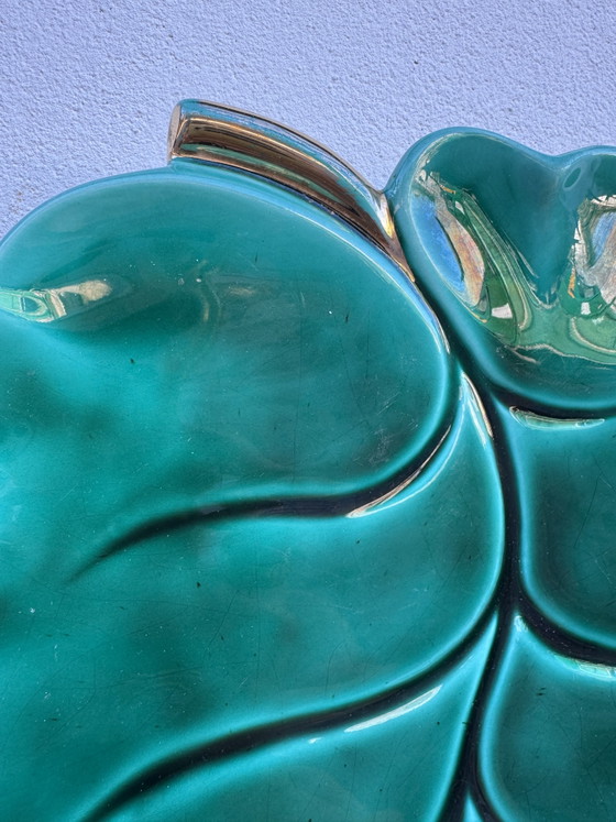 Piatto Foglia Verde Verceram Anni '50 – Oggetti decorativi, Ceramic (photo 5 of 12)