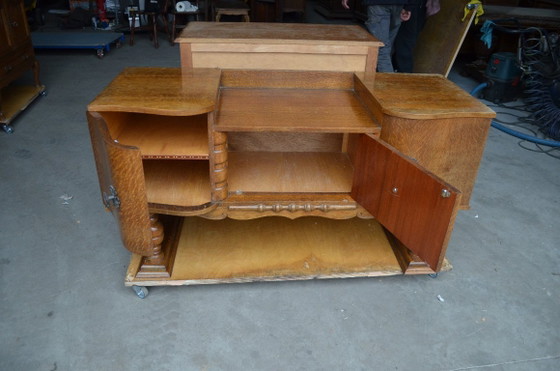 Petite Commode Vintage (années 70/80) – Buffet bas, Metal, Wood (photo 5 of 5)