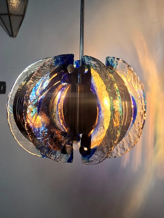 Image 1 of Lampada da sospensione in vetro di murano anni 70s 