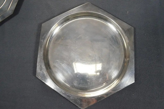 Vintage French Silver-Plated Serving Platters, Assembled Set of 3 – Crockery (photo 3 of 11)