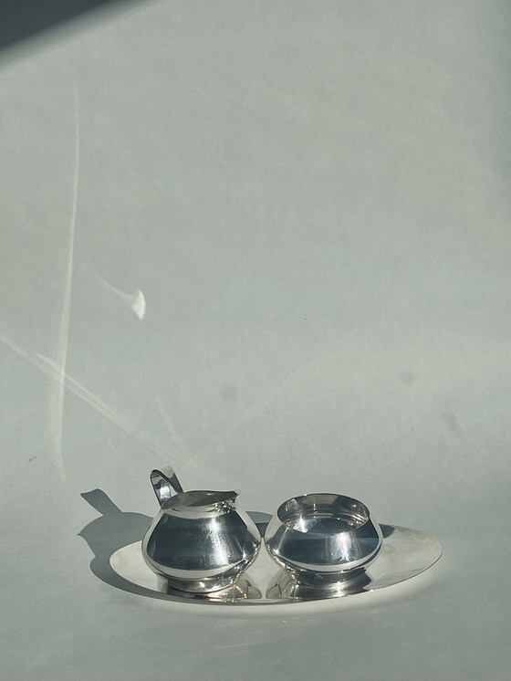 Image 1 of WMF Wagenfeld Bauhaus Silver Plated Serving Set