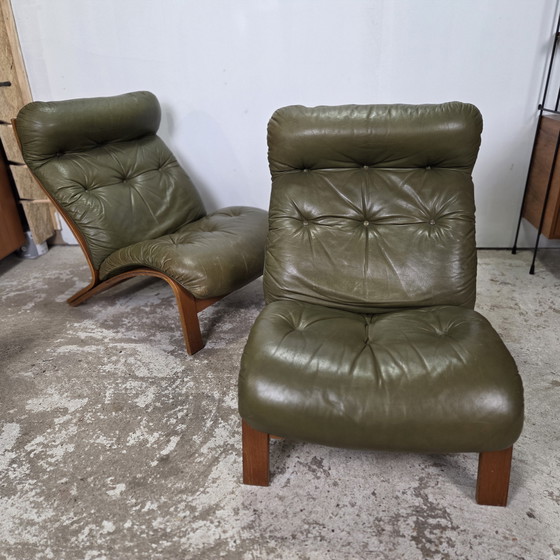 Image 1 of 2x Rybo Rykken Ry-Wing chair vintage 60s Scandinavian