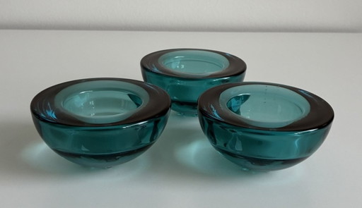 Iittala Ballo Zeegroen, Set Van 3 Stuks – kandelaars en kaarsen, Glass