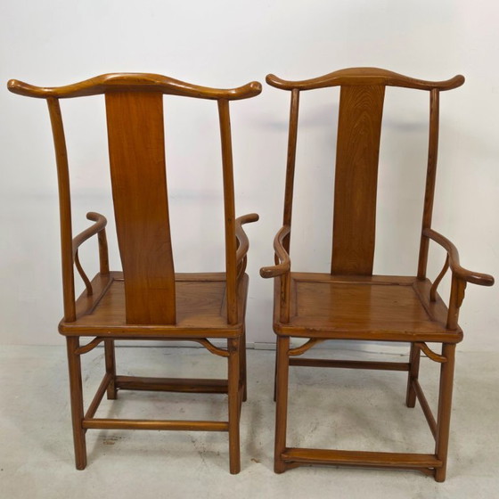 Set van 2 Chinese Yoke Back Chair vroege 20e eeuw – Eetkamerstoelen, Wood (photo 3 of 7)