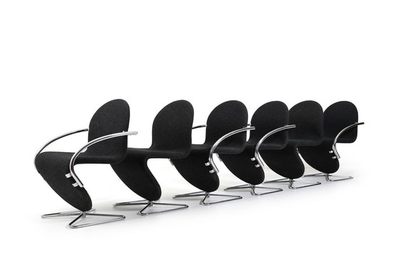 Image 1 of Verner Panton para Fritz Hansen 1973 Serie 1-2-3 Base de mariposa