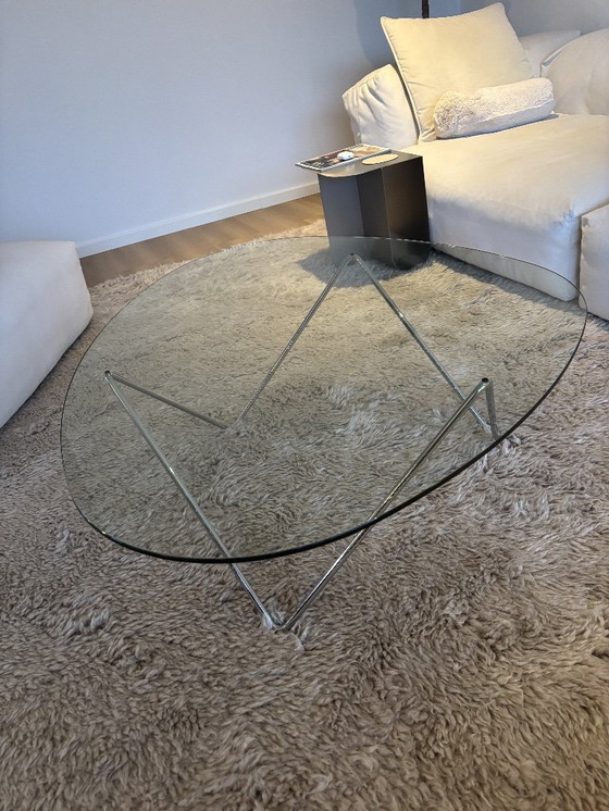 Image 1 of Table basse en verre Gubi Pedrera, chromée