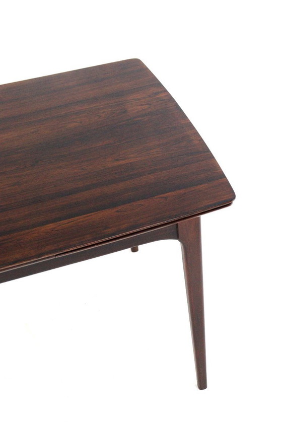 Image 1 of Rosewood rectangular extendable dining table 'Goes' vintage