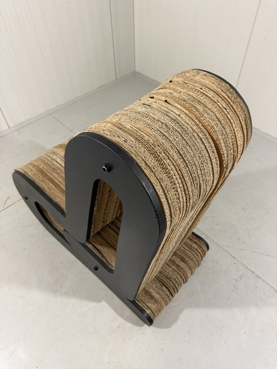 Image 1 of Unieke design lounge stoel karton & multiplex 1990's