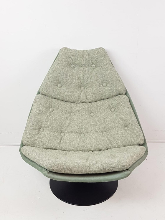 Artifort F588 Groen Ploegstof Monza Multi Nieuw – Fauteuils, Metal, Textile (photo 14 of 15)