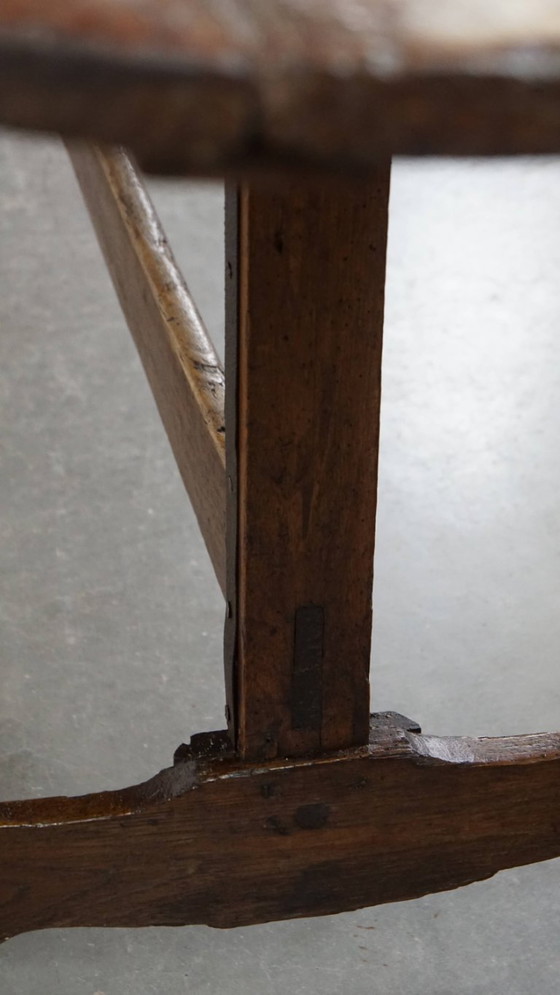Image 1 of Mesa de comedor antigua XXL de madera de álamo del siglo XVIII