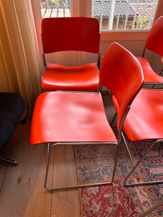 Image 1 of 6 vintage 40/4 chairs by David Rowland (1964)