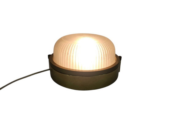 Image 1 of Ship's lamp - Bullseye lamp - brass - glass - wall lamp - solid - 80s