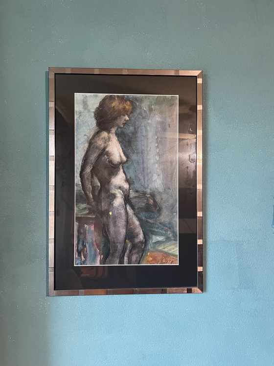 Image 1 of Dos estudios de desnudos enmarcados y firmados por Veer, un conjunto de dos piezas procedentes de una herencia.