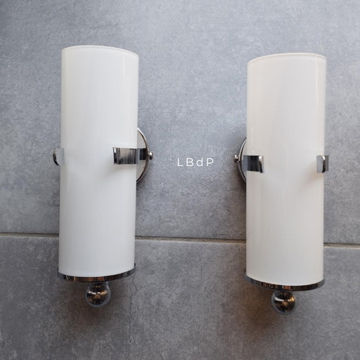 Pair Of 1970's Vintage Space Age Wall Lights