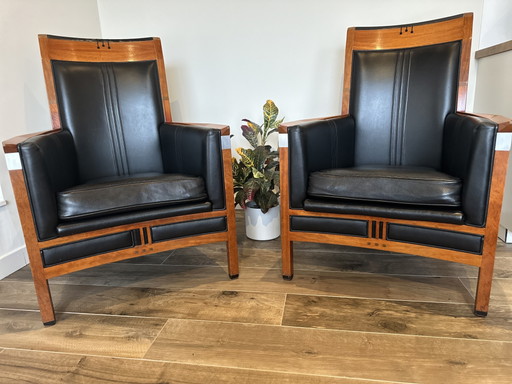 Schuitema Chairs – fauteuils, Wood, Leather