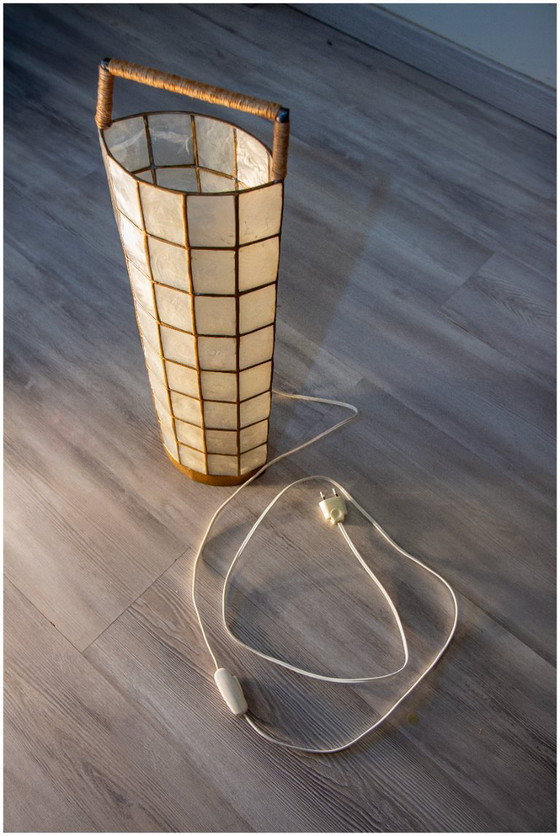 Image 1 of 1960s Capiz mother-of-pearl lamp