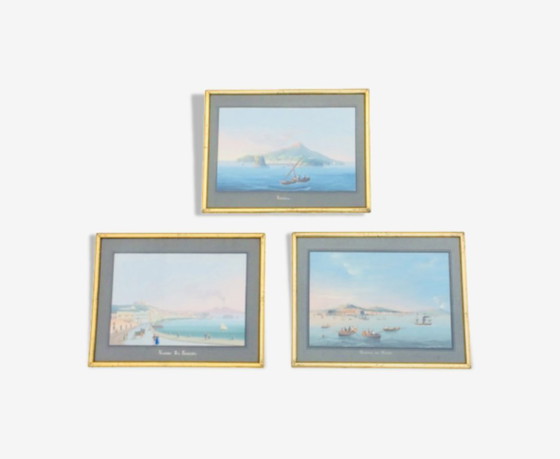 Image 1 of Gouaches napolitanos * siglo XIX * (según Giuseppe Scoppa)