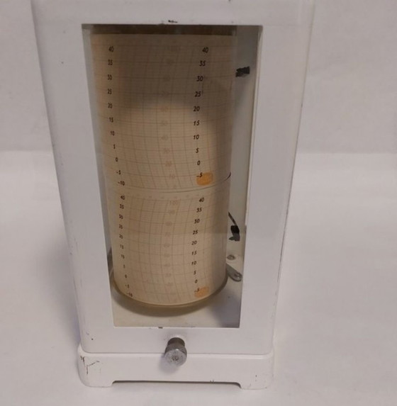 Termohygrograaf Lambrecht type 252c compleet em werkend, Decoratieve objecten, Glas, Metaal, Beige (foto 8 van 11)