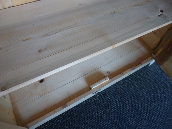 Image 1 of 1x grand buffet en bois de récupération, beige avec couleurs d'accent