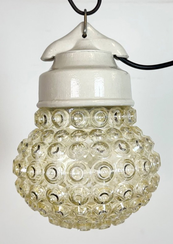 Image 1 of Vintage witte porseleinen hanglamp, jaren 70